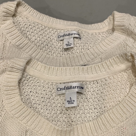 Croft & Barrow set of 2 Cable Knit Sweater’s - Picture 3 of 9